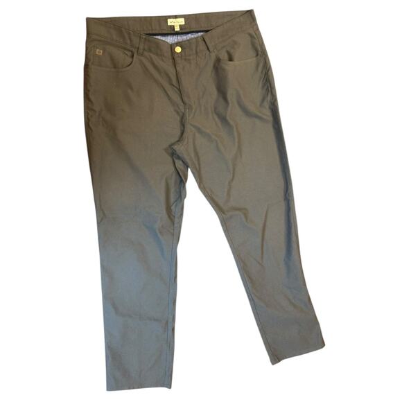 PETER MILLAR Iron Grey Gray Lightweight Performance Pants Golf Men's 38